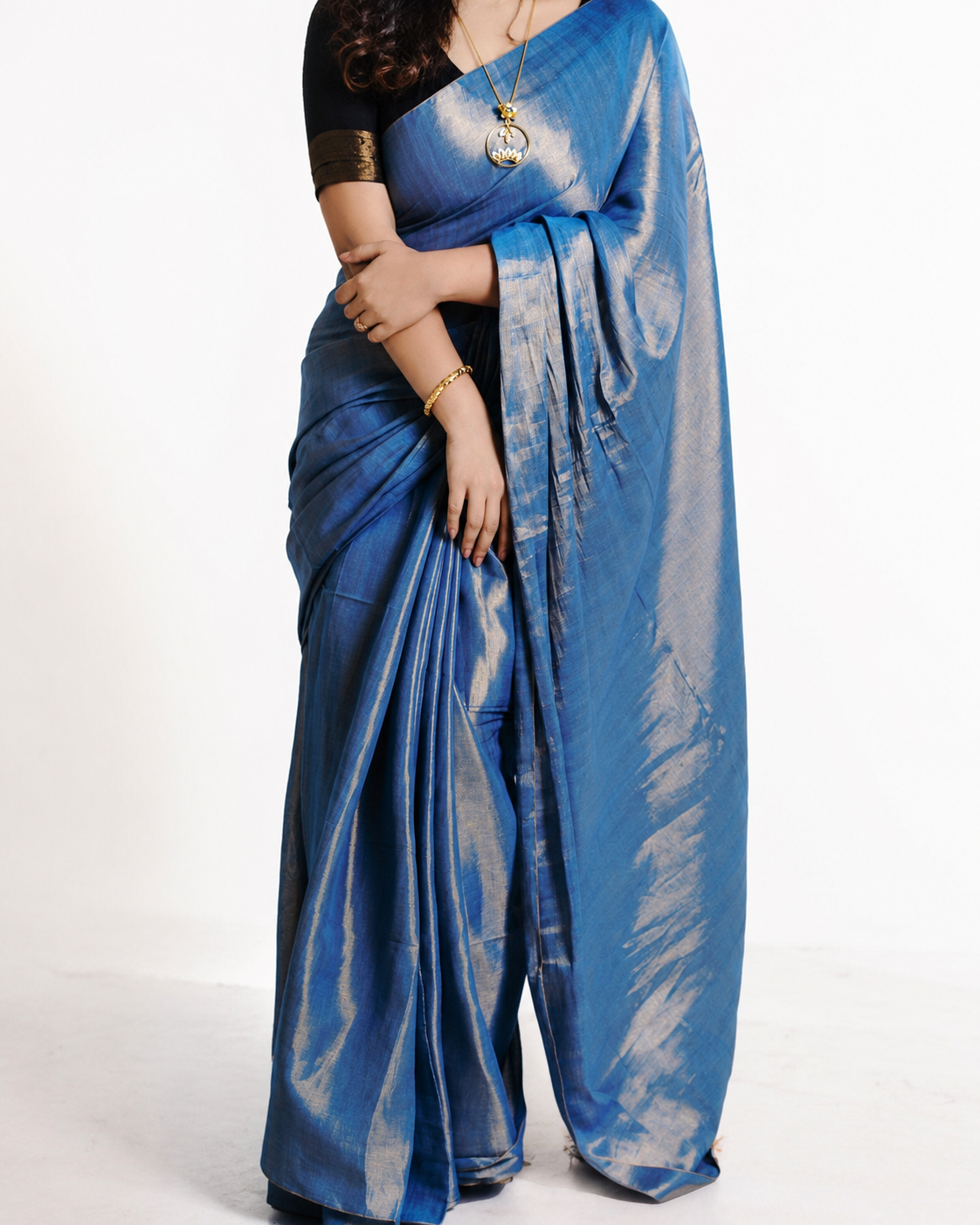 Chaaya Tissue Silk Saree In Ink Blue