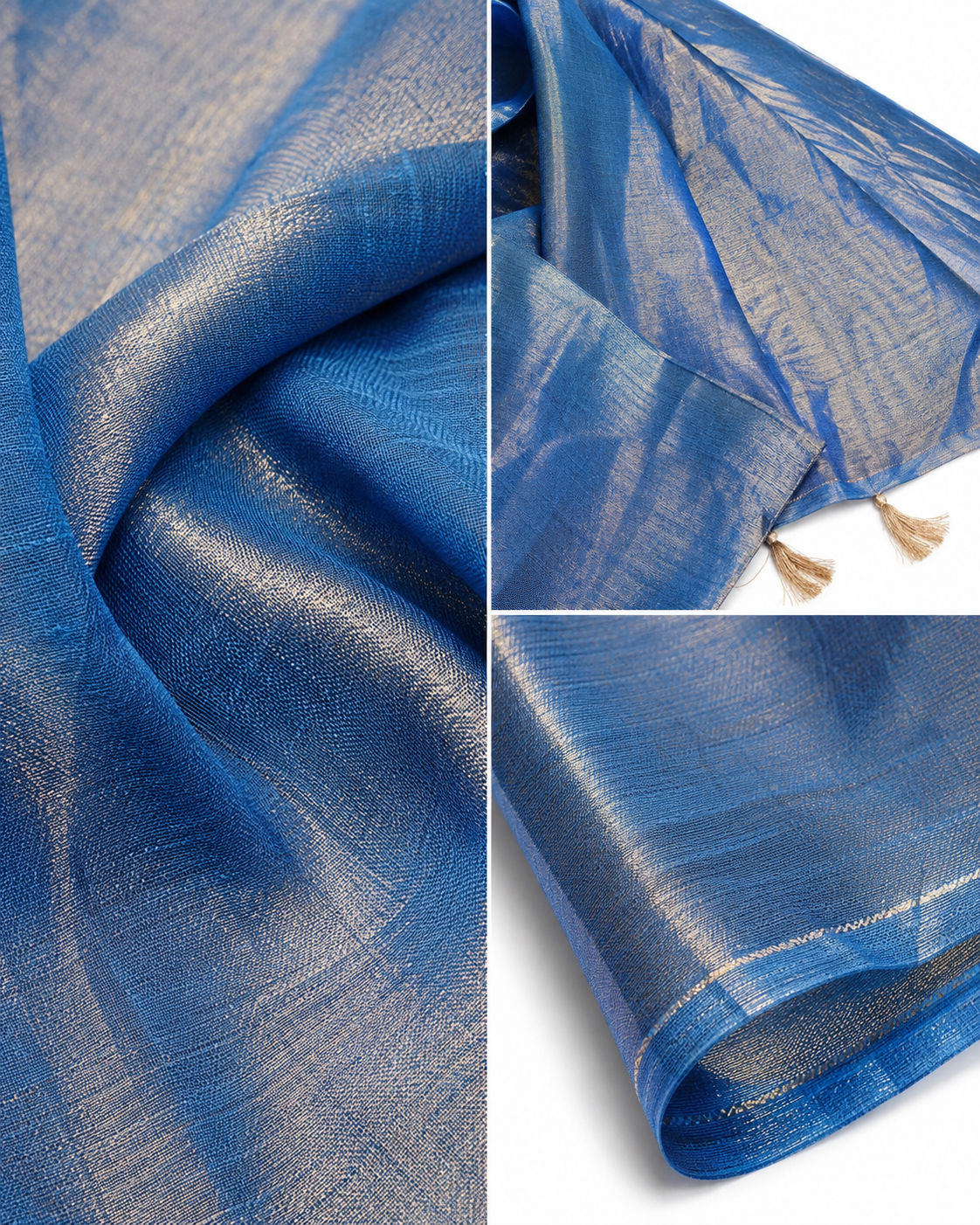 Chaaya Tissue Silk Saree In Ink Blue