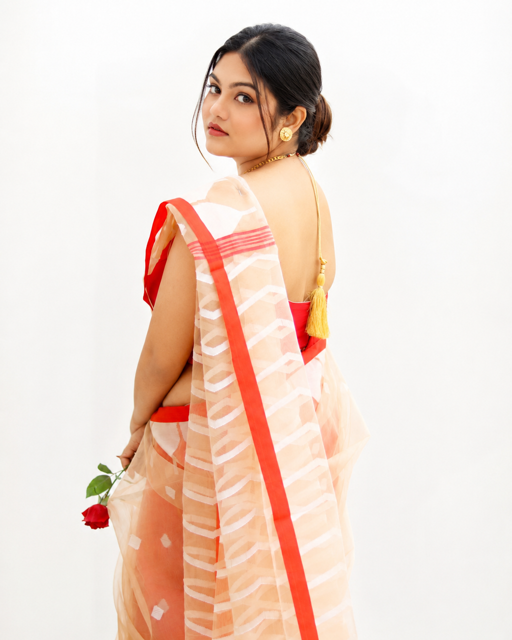 Chandrima Muslin Jamdani Style Saree