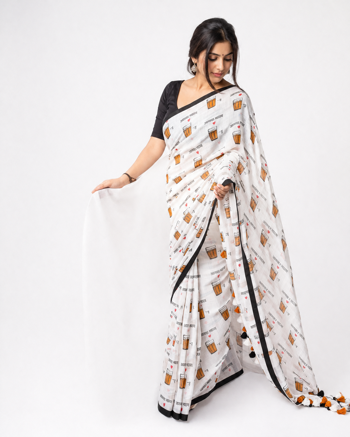 Cutting Chai Mul Cotton Saree