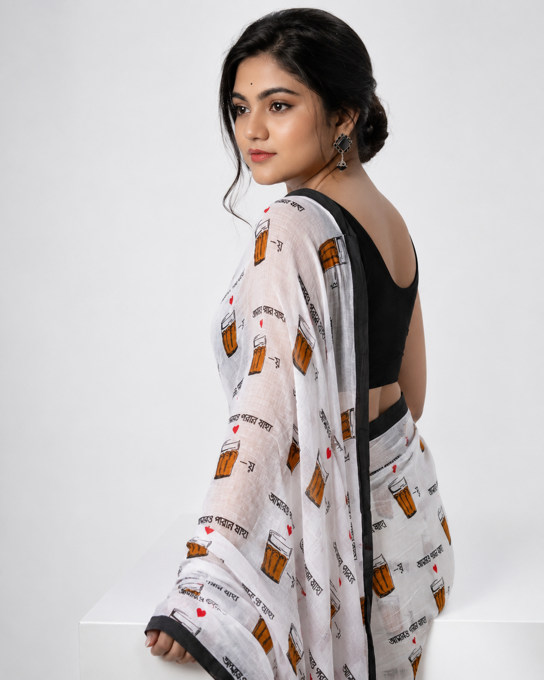 Cutting Chai Mul Cotton Saree