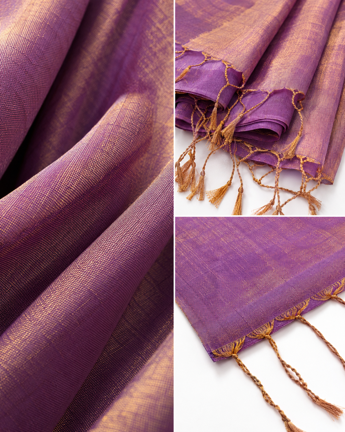 Indraani Tissue Silk Saree In Lavender