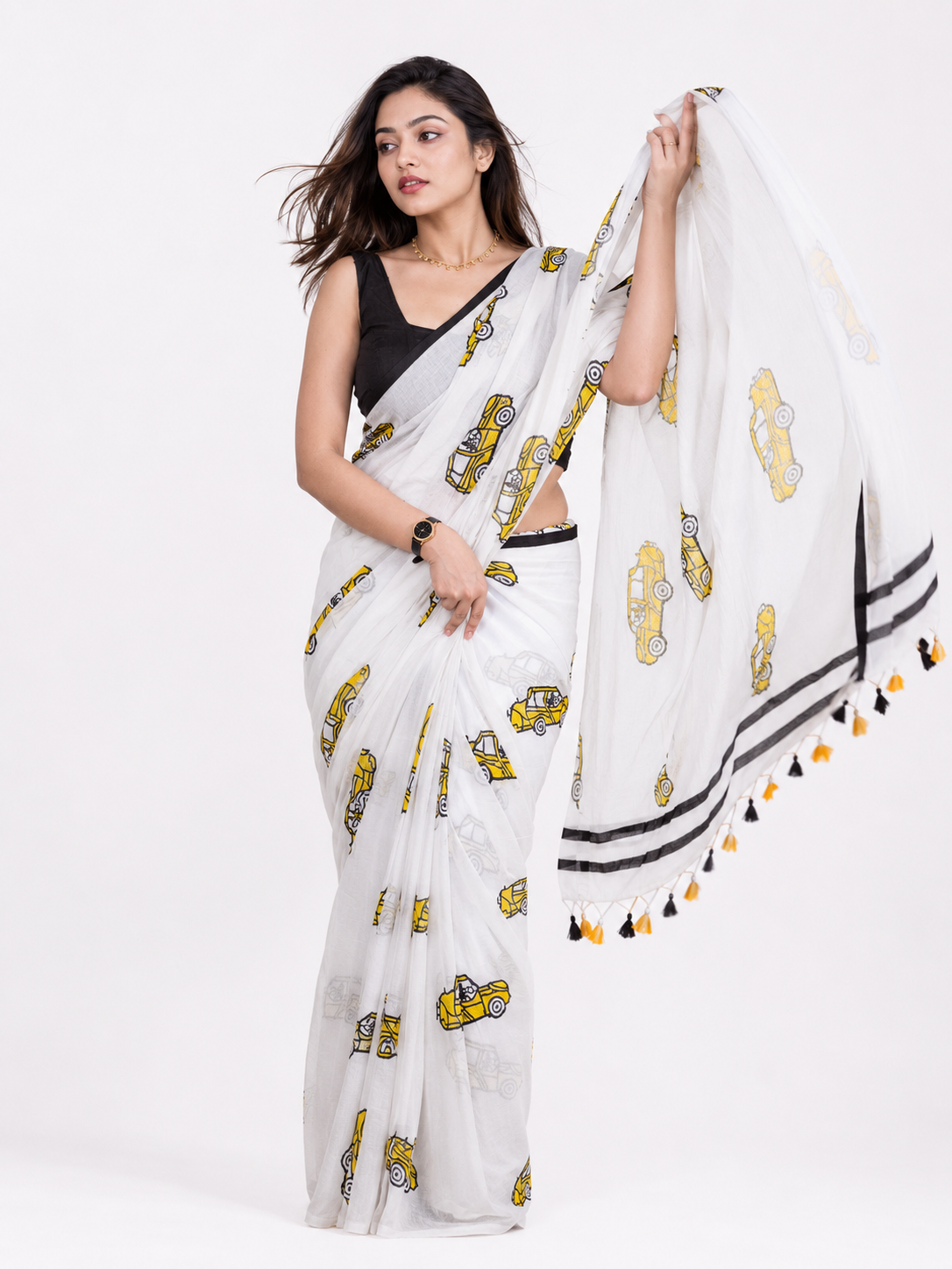 Kolkata Taa-Xsi Mul Cotton Saree