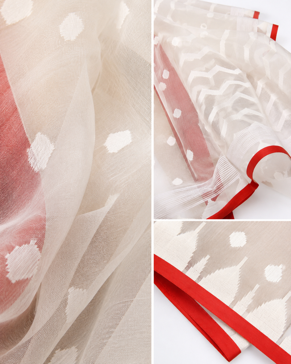 Mallika Muslin Jamdani Style Saree