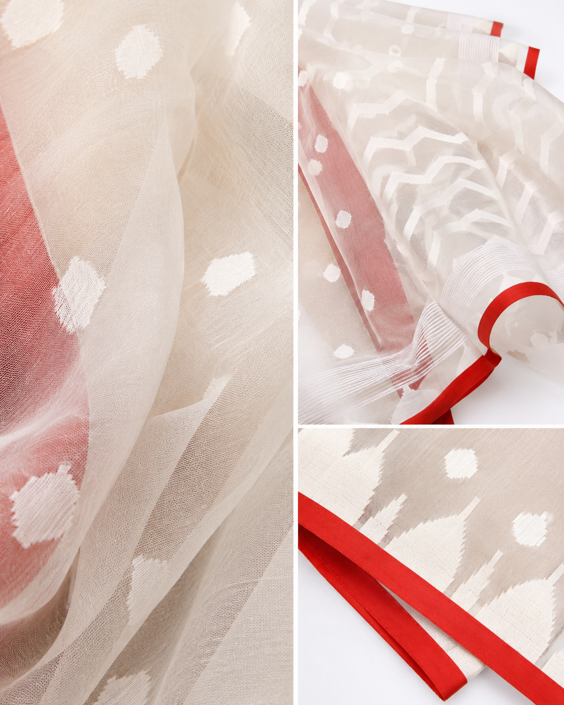 Mallika Muslin Jamdani Style Saree