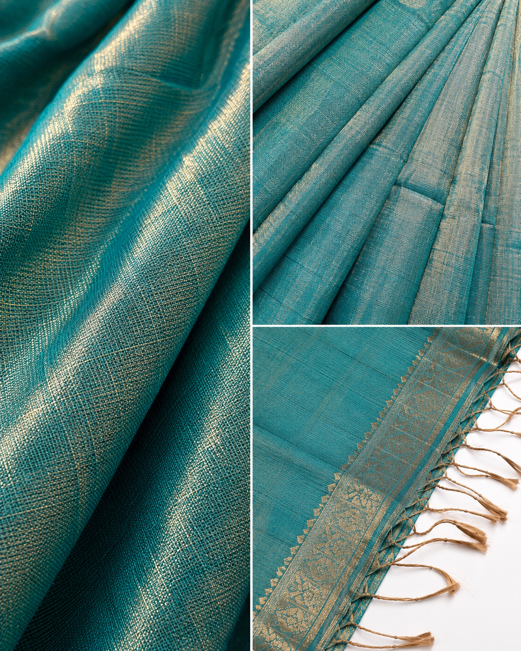 Raaya Tissue Silk Saree In Sea Green
