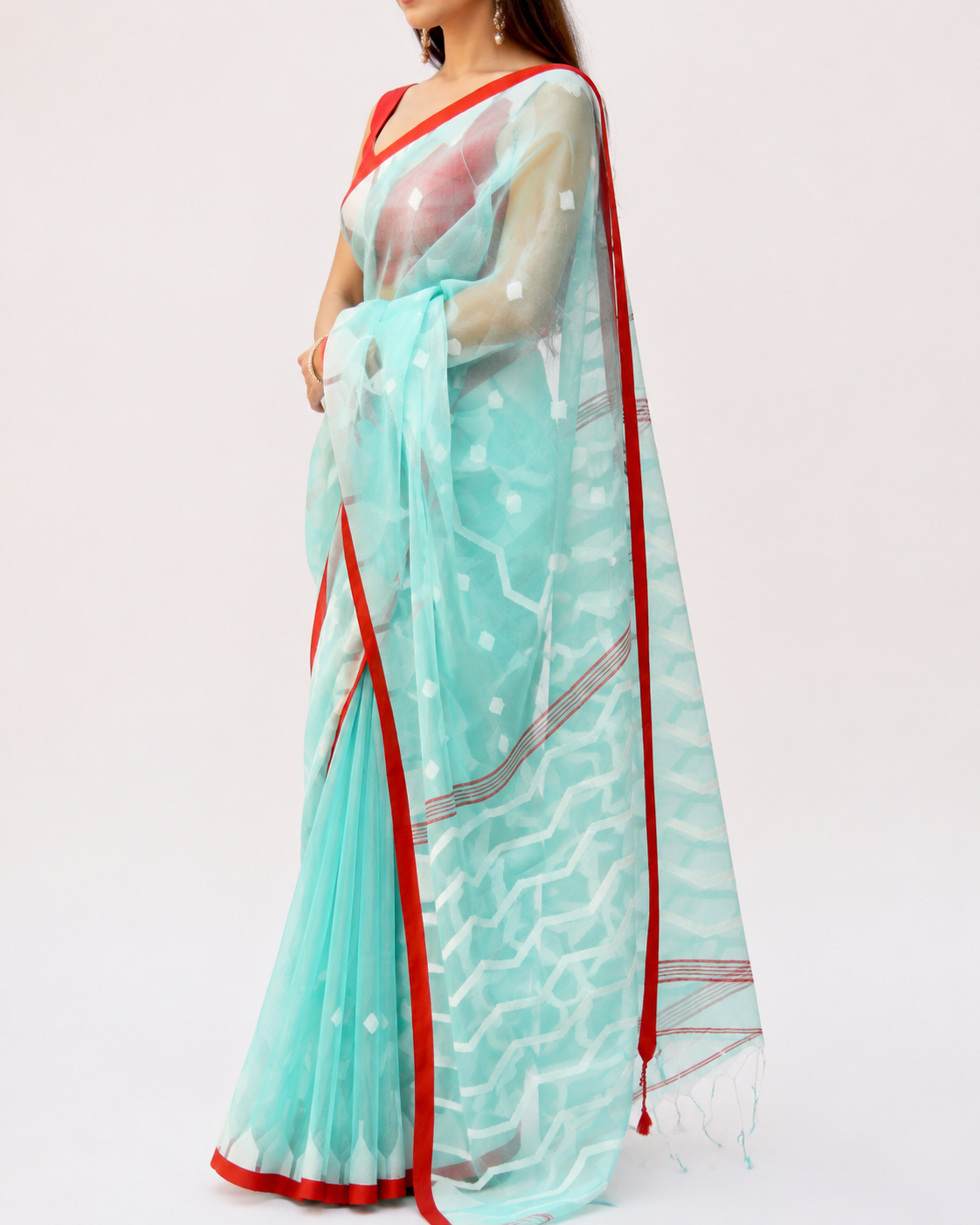 Raima Muslin Jamdani Style Saree