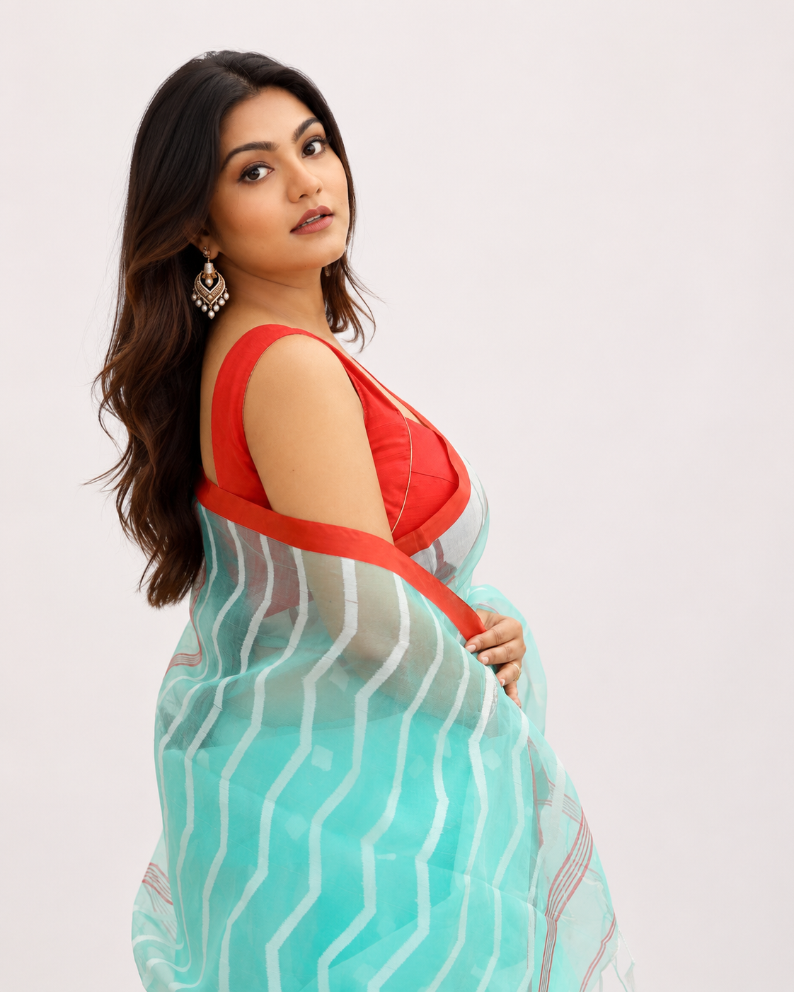 Raima Muslin Jamdani Style Saree