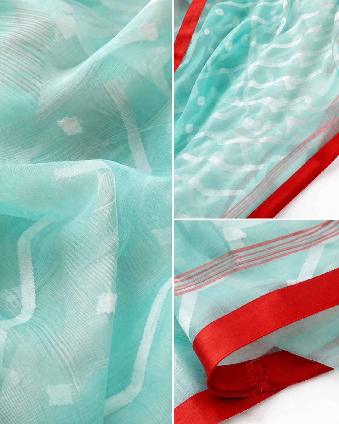 Raima Muslin Jamdani Style Saree