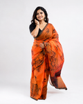 Sohortoli Orange South Cotton Saree