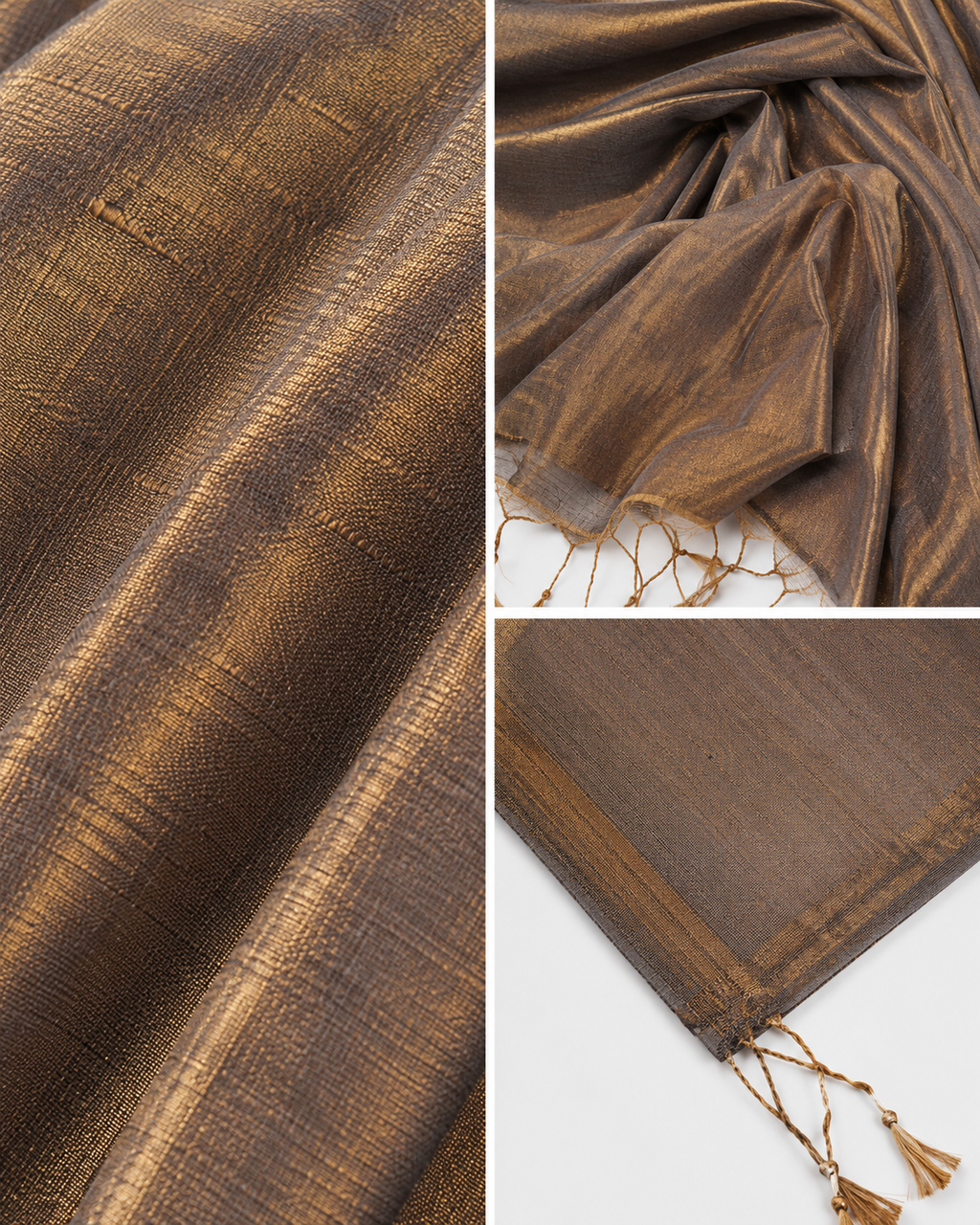 Taanya Tissue Silk Saree In Moonstone Grey