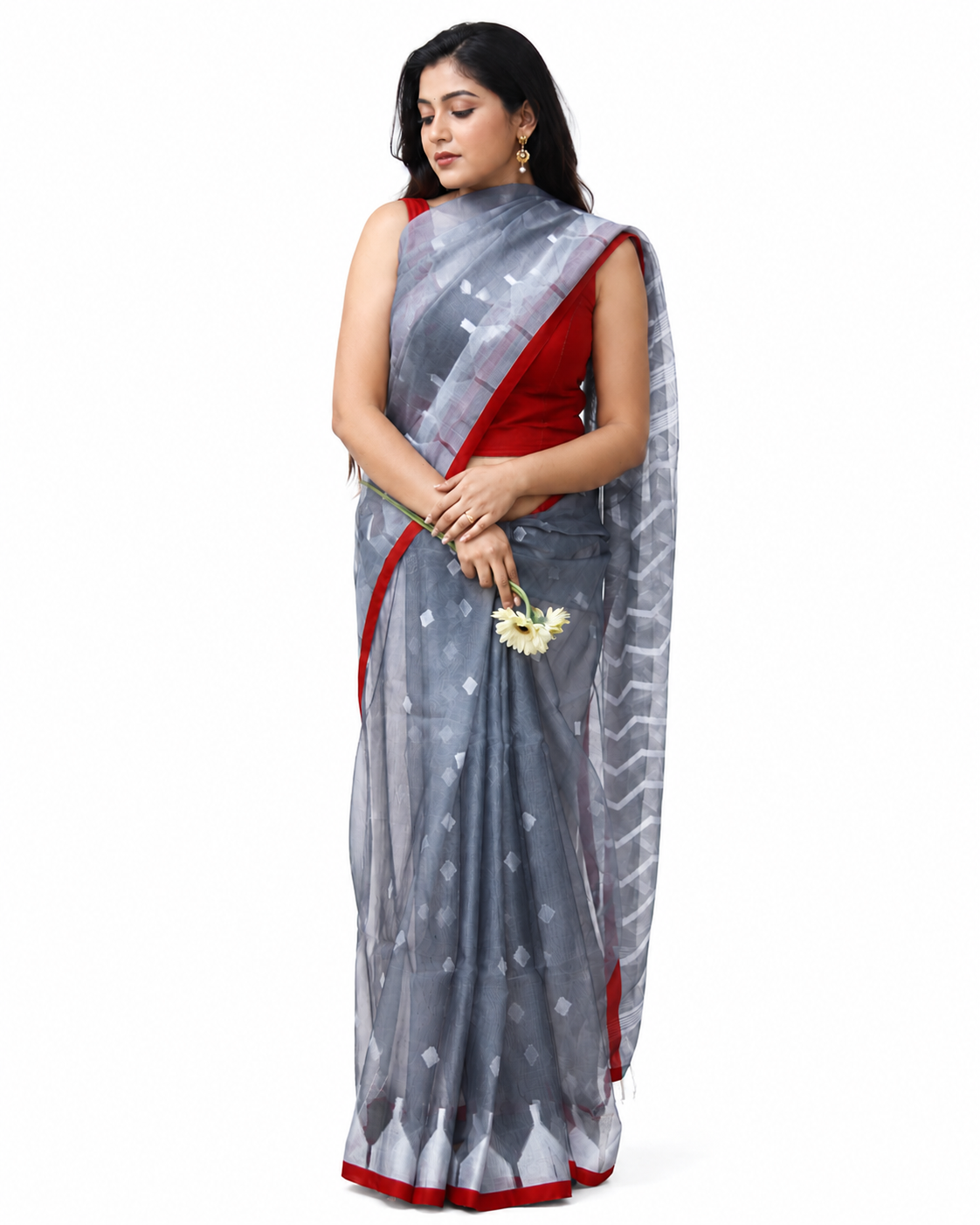 Tanaya Muslin Jamdani Style Saree