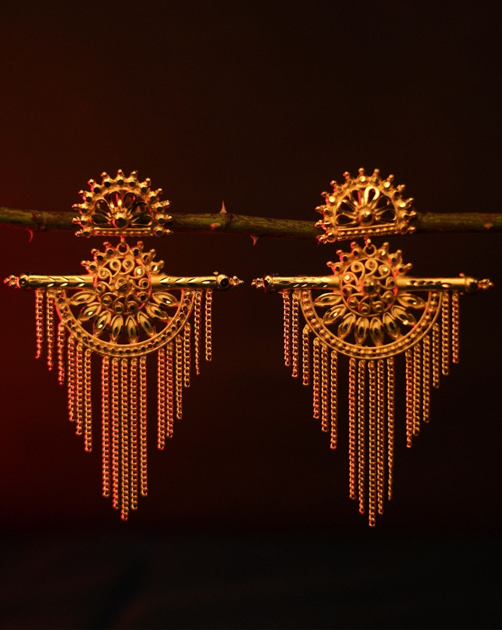 Saptopodi Long Dangler Earrings