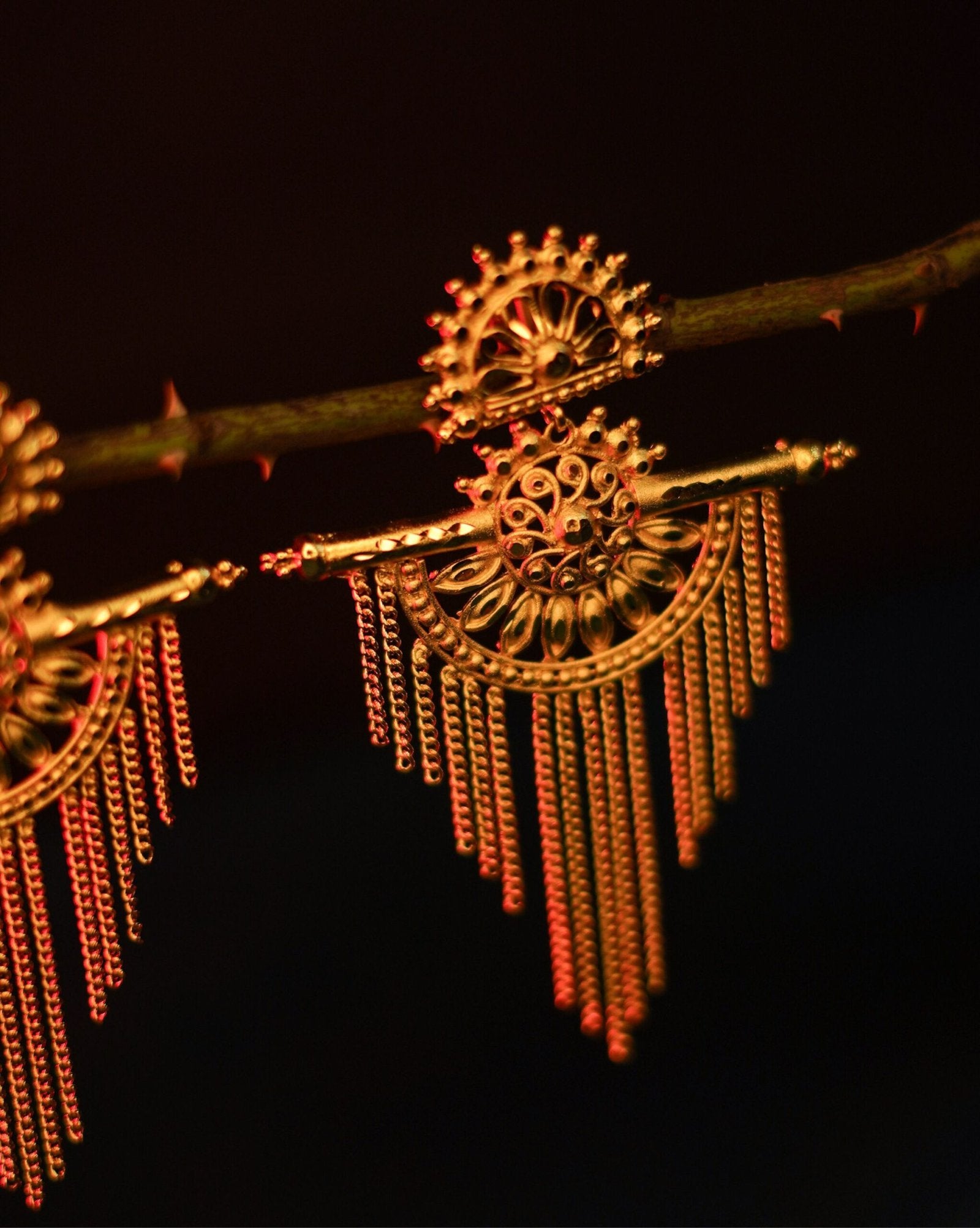 Saptopodi Long Dangler Earrings